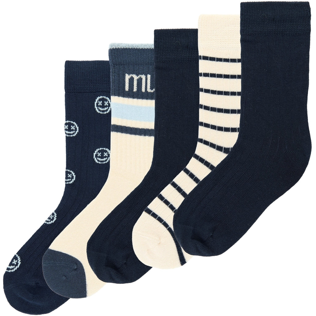 MINIPOP MPopMac Bambusstrømper 5-pakke Socks Navy