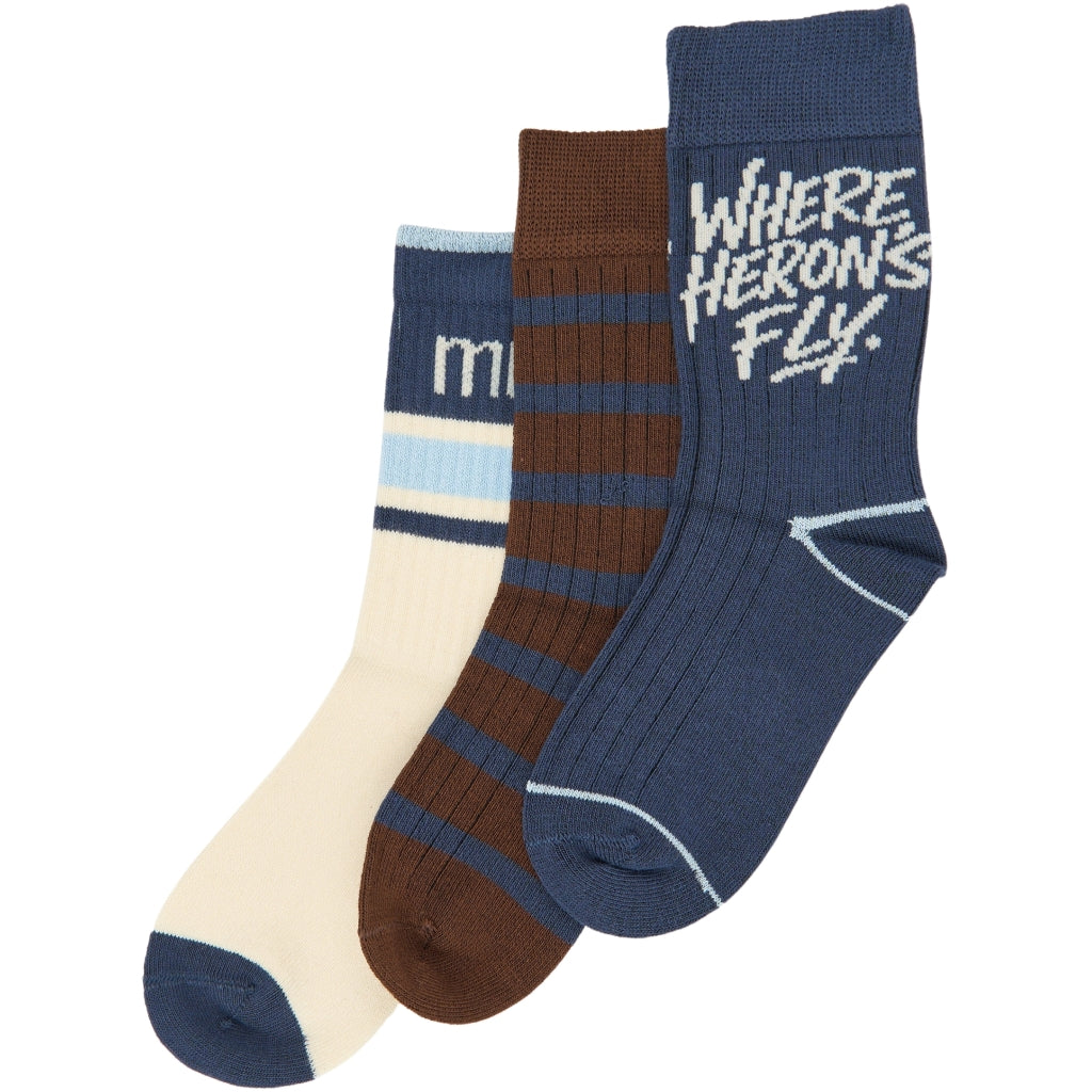MINIPOP MPopMaik Bambusstrømper 3-pakning Socks Navy Blazer