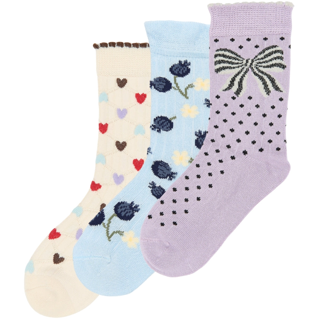 MINIPOP MPopMarri Bambusstrømper 3-pakning Socks Petal Pink