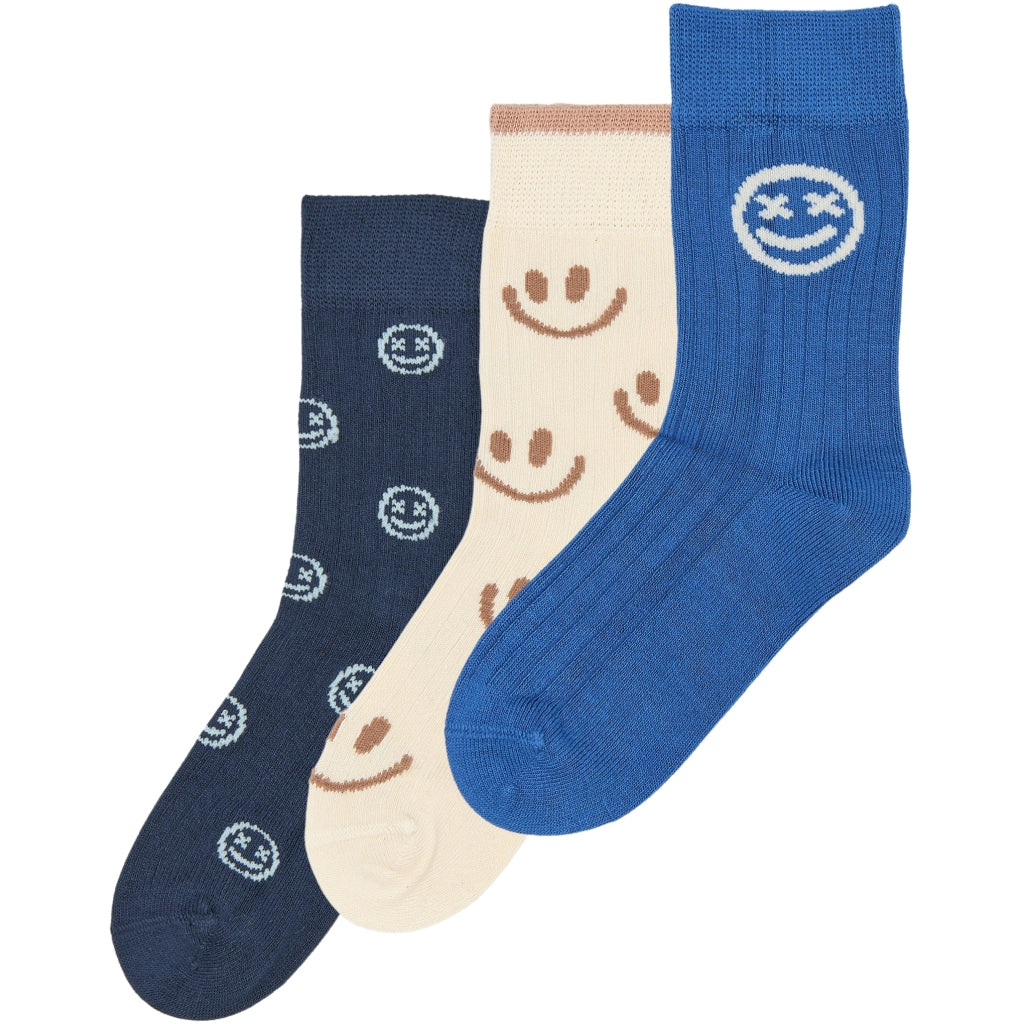 MINIPOP MPopMoe Bamboo Socks 3-pack Socks Strong Blue