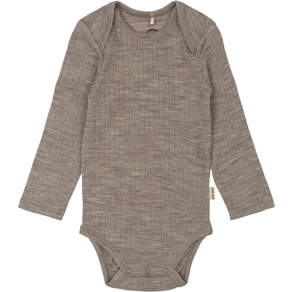 Mikk-Line Merino Wool LS Body Uld Melange Denver