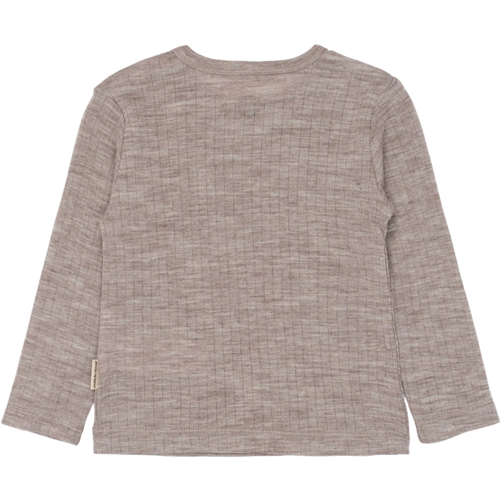 Mikk-Line Merino Wool LS Top Uld Melange Denver