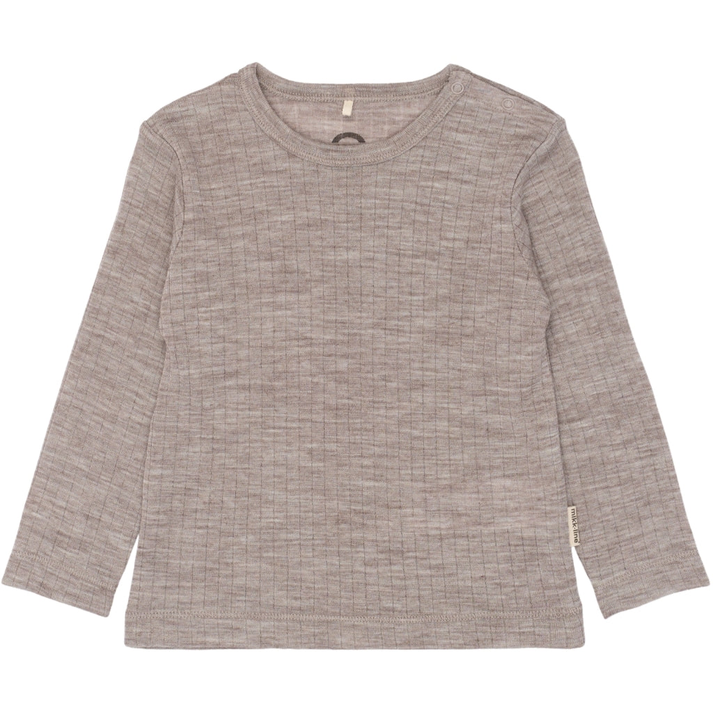 Mikk-Line Merino Wool LS Top Uld Melange Denver