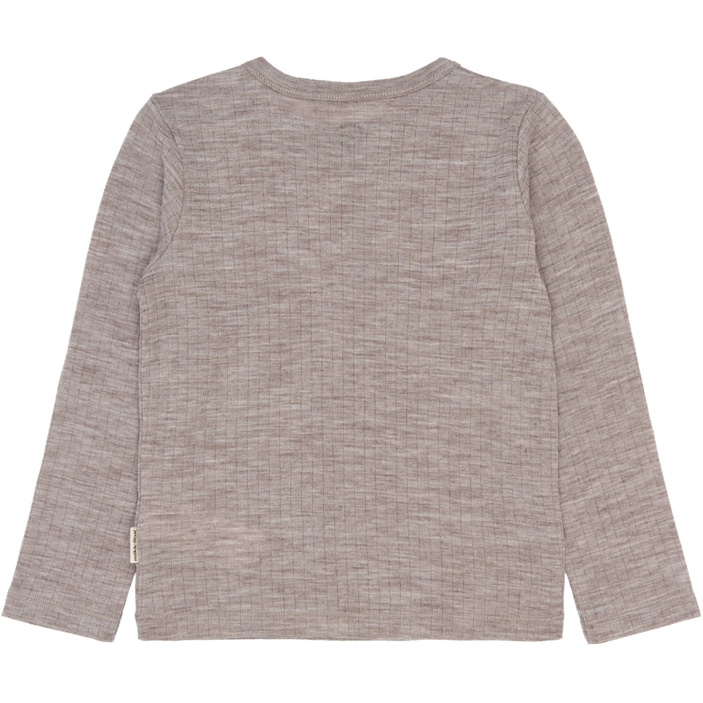 Mikk-Line Merino Wool LS Top Uld Melange Denver