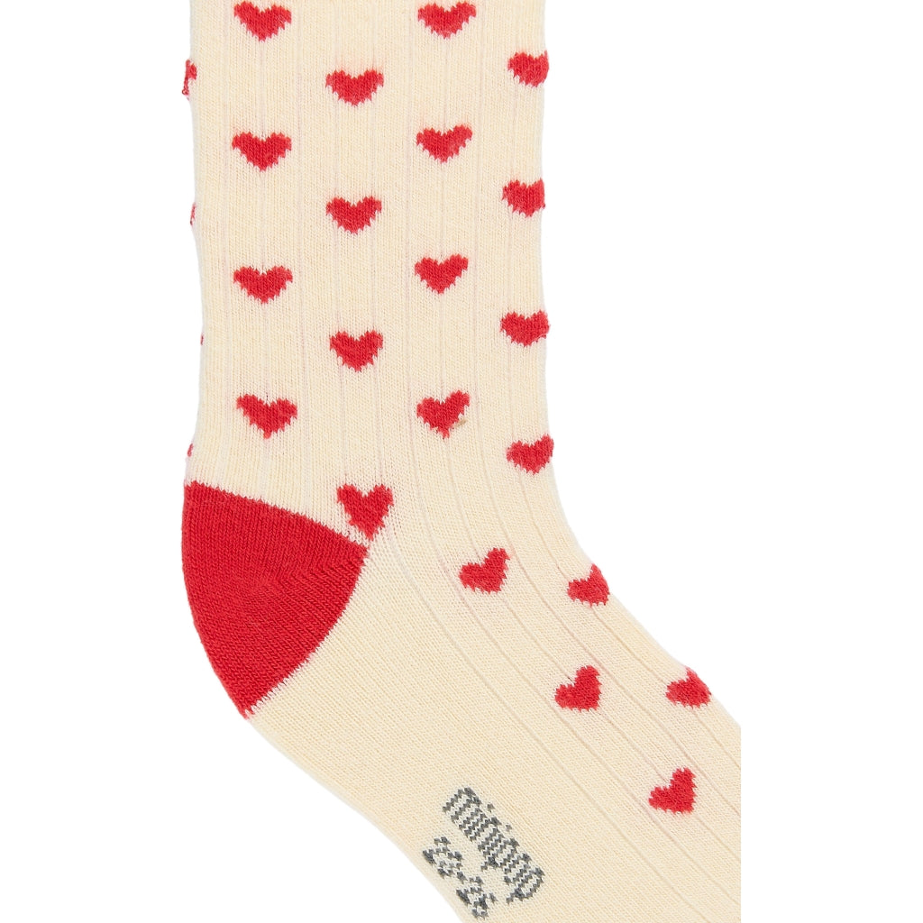 MINIPOP MiniPop® Bamboo Heart Socks Socks Bright Red