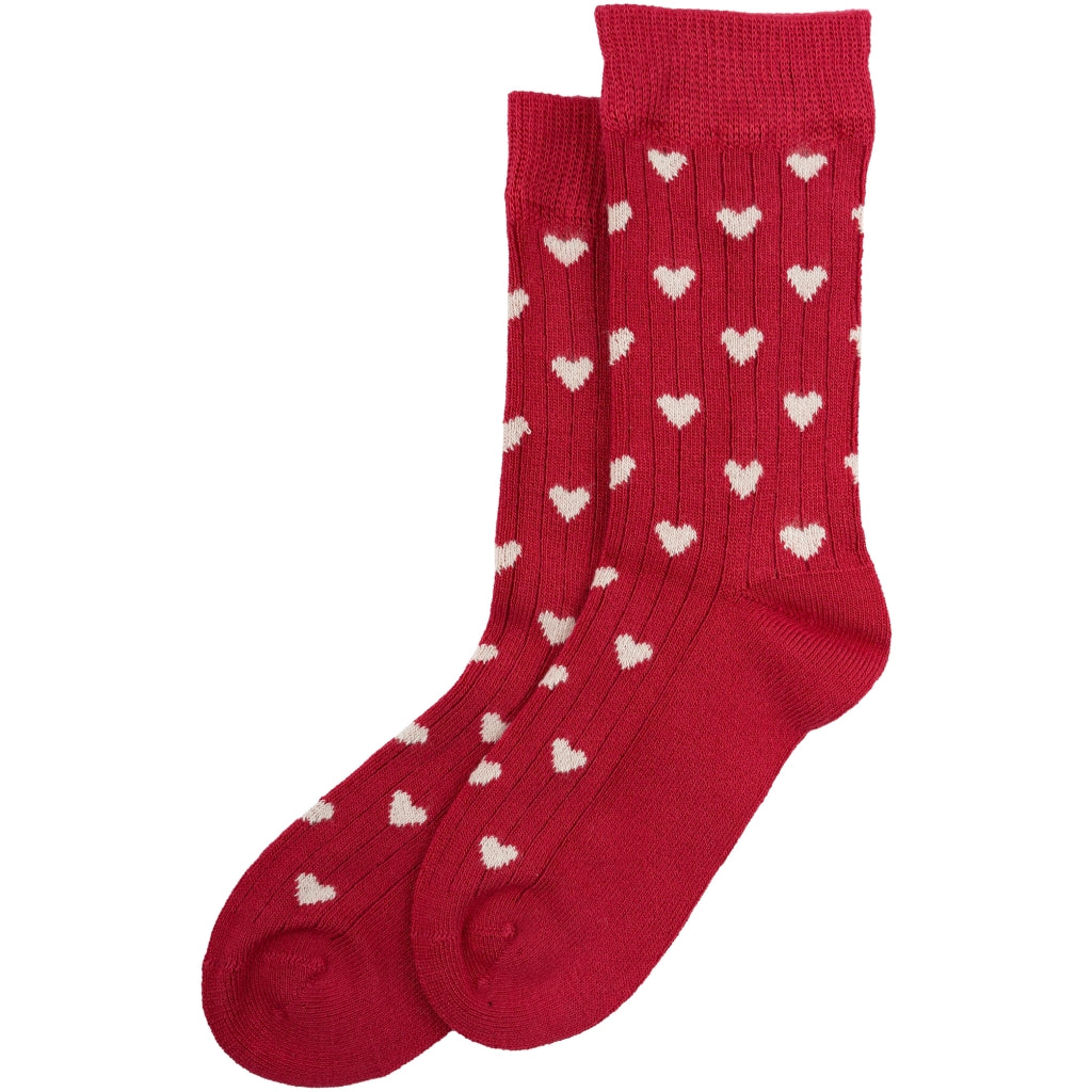 MINIPOP MiniPop® Bamboo Heart Socks Socks Chili Pepper/Off White