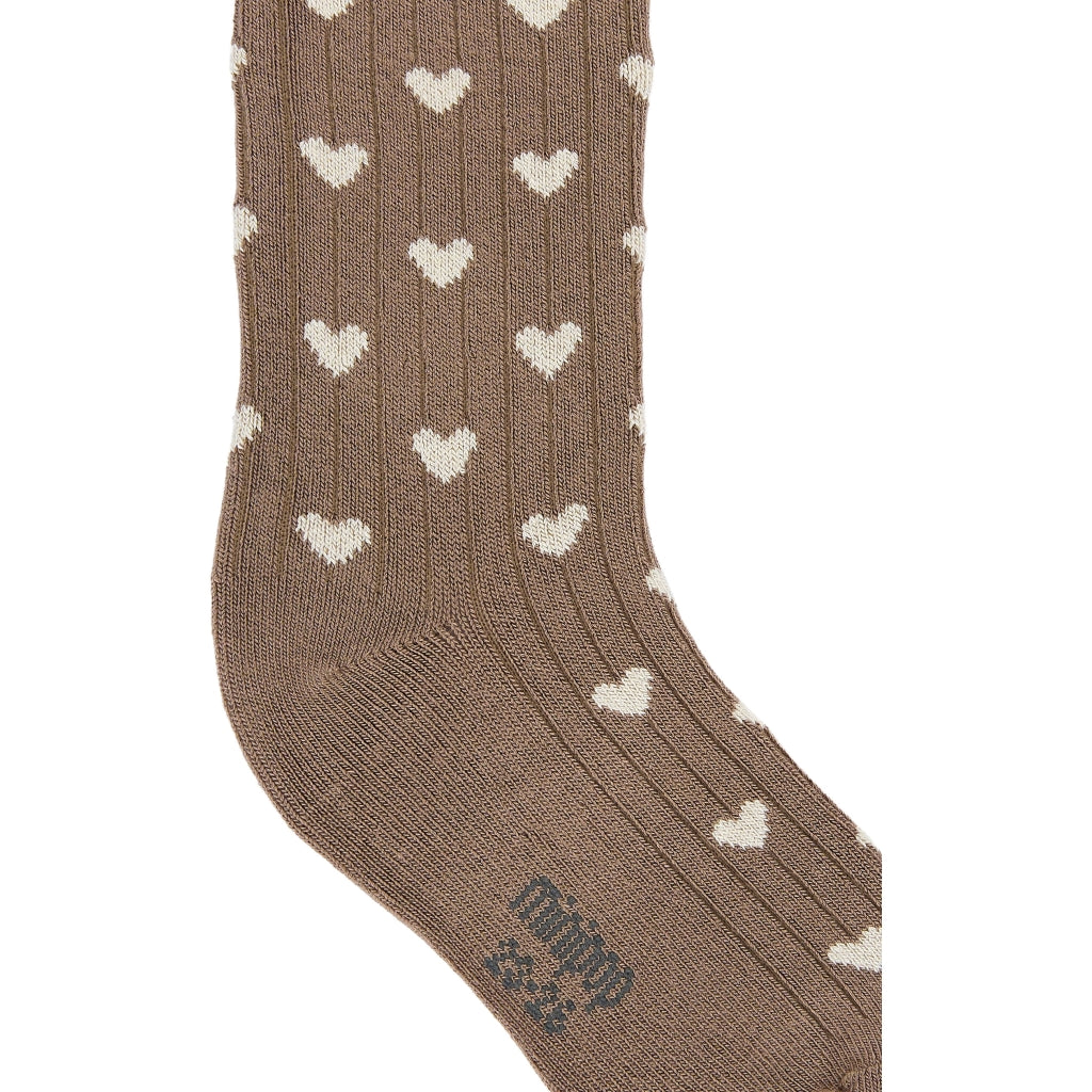 MINIPOP MiniPop® Bamboo Heart Socks Socks Chocolade Brown/Off White