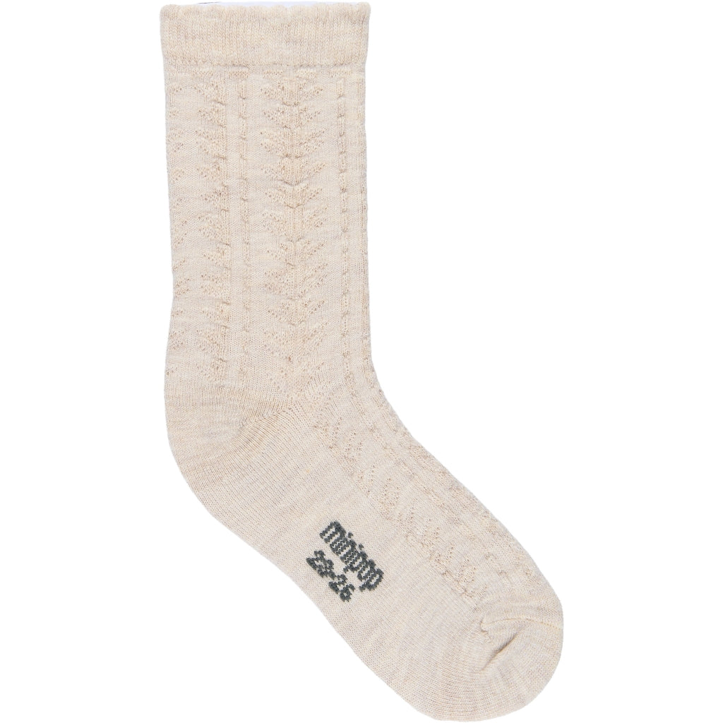 MINIPOP MiniPop® Bamboo Socks Pattern Socks Off White Melange