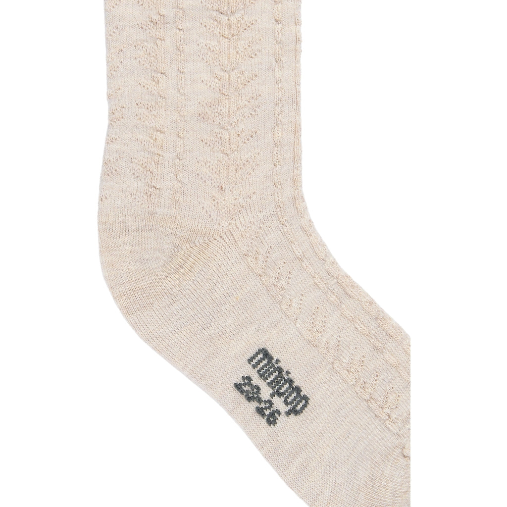 MINIPOP MiniPop® Bamboo Socks Pattern Socks Off White Melange