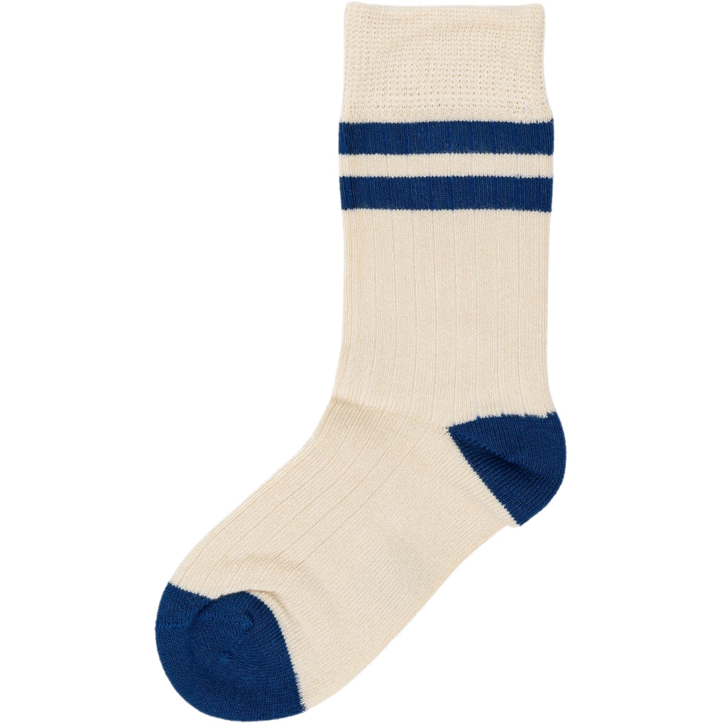 MINIPOP MiniPop® Bamboo Socks Sport Socks Off white/deep cobalt