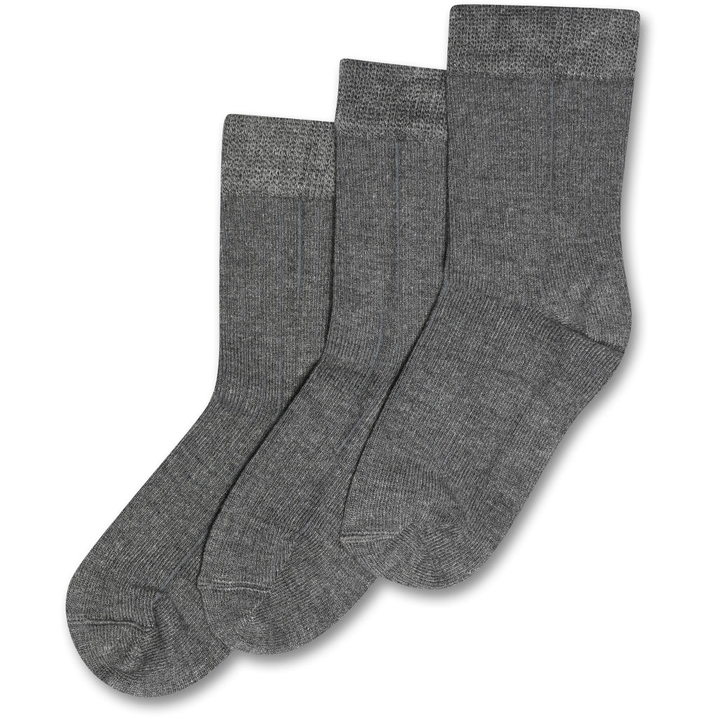 MINIPOP MiniPop® Noos Bamboo Socks 3 Pcs Socks Dark Grey Melange