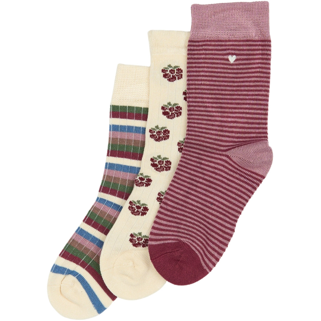 MINIPOP MiniPop® Season Bamboo Socks 3 Pcs Socks Blackberry Mix