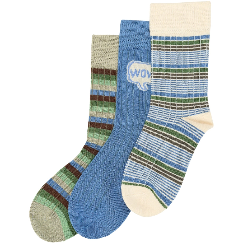 MINIPOP MiniPop® Season Bamboo Socks 3 Pcs Socks Blue mix