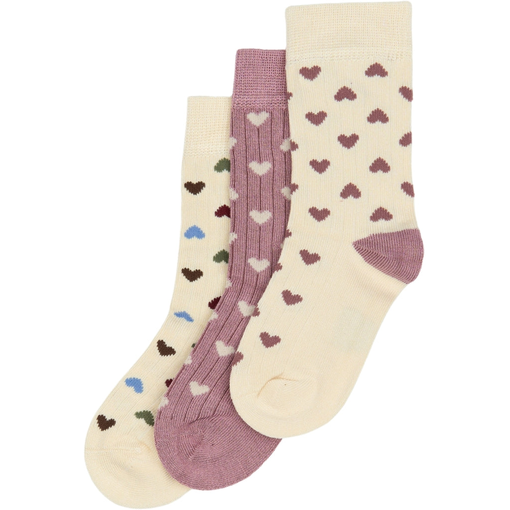 MINIPOP MiniPop® Season Bamboo Socks 3 Pcs Socks Heart mix