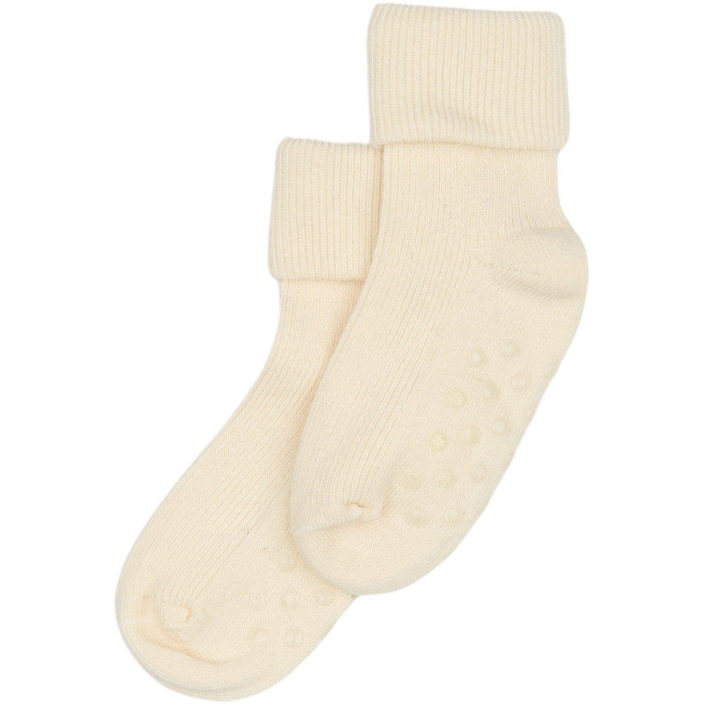 MINIPOP Minipop Bamboo Baby Non Slip Socks Off White