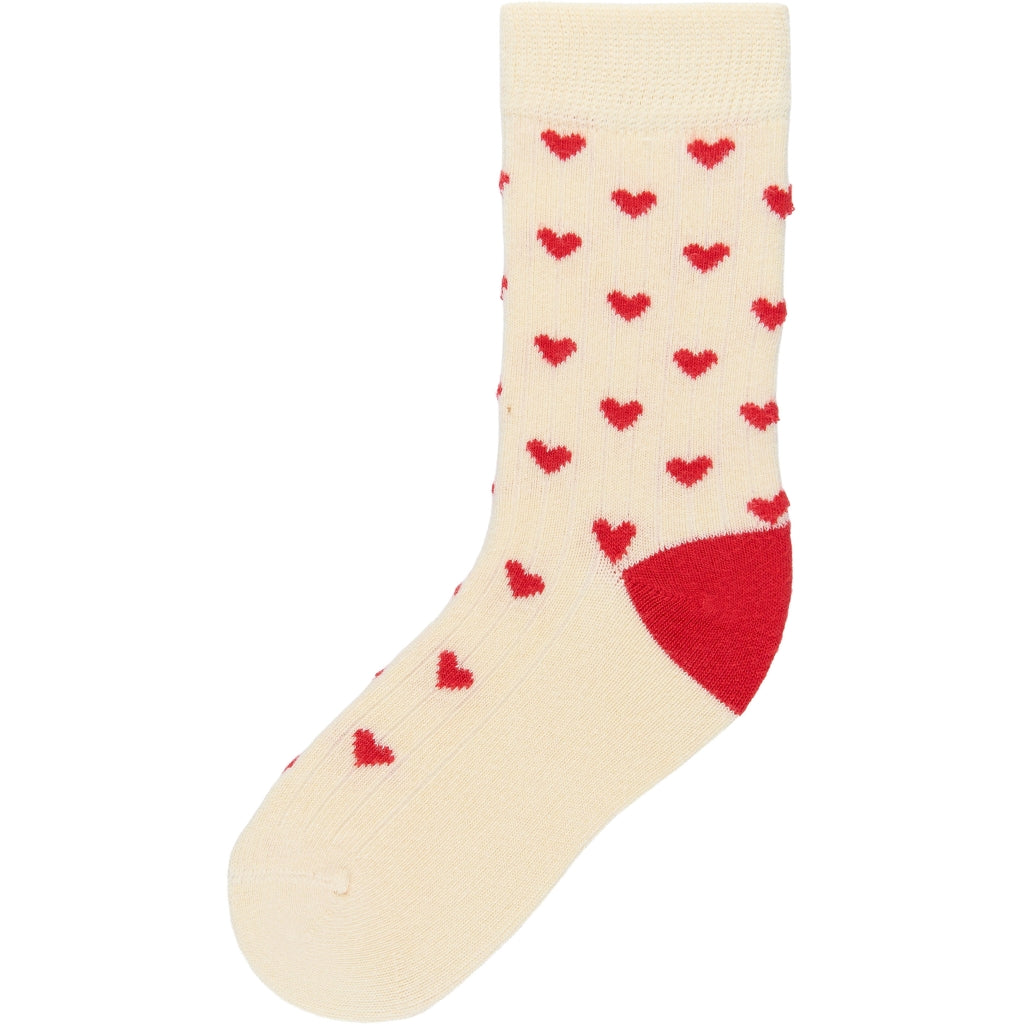 MINIPOP Minipop Bamboo heart socks 3 pack Socks Bright Red