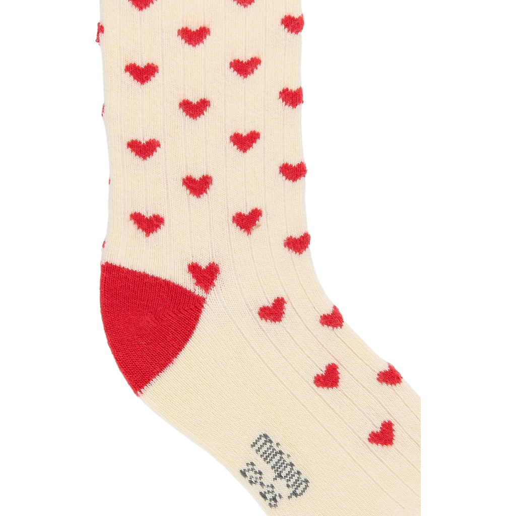 MINIPOP Minipop Bamboo heart socks 3 pack Socks Bright Red