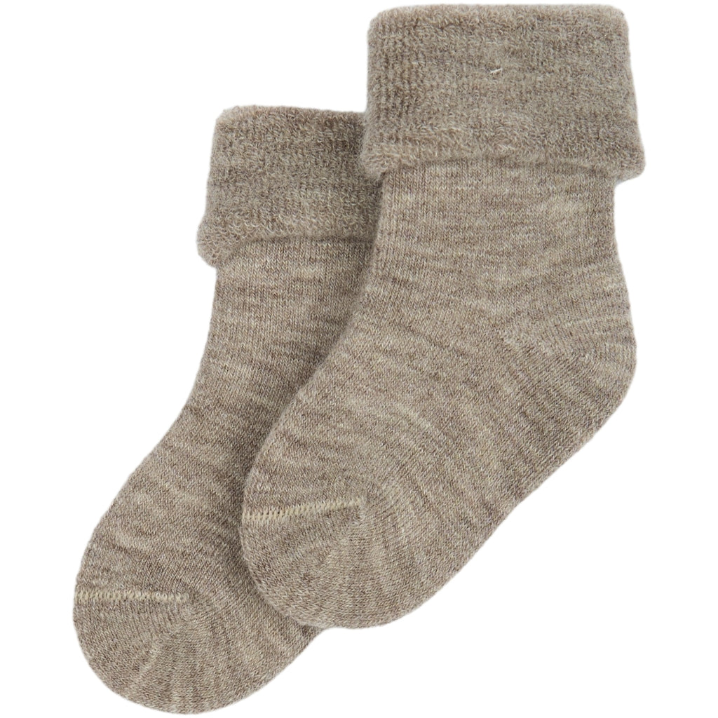 MINIPOP Minipop Wool Baby Sock Socks Brown Melange