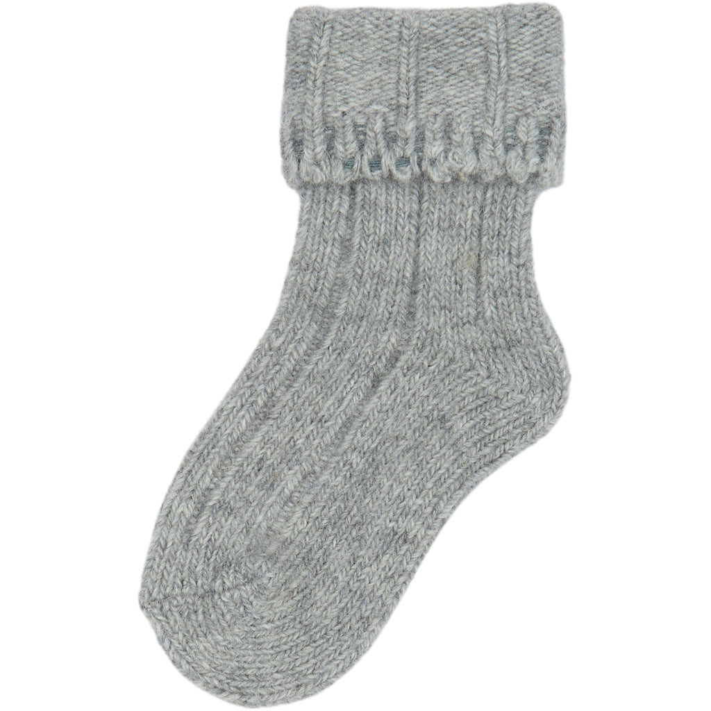 MINIPOP Minipop Wool Heavy Baby Sock Socks Light Grey Melange