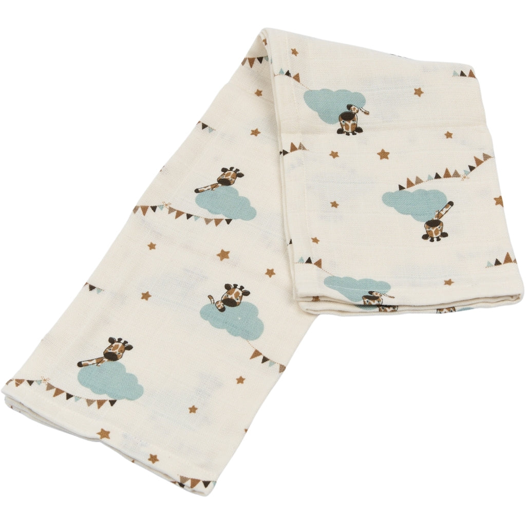 Fabelab Muslin Cloth 4-pack - Giraffe On The Air Swaddles & Muslin Cloths Wood Thrush