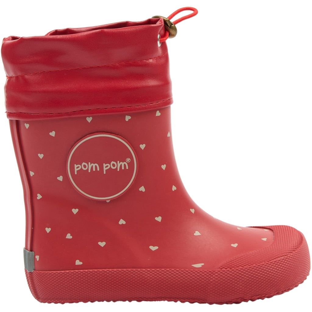 POM POM PMBell Barefoot Gumboots Rubber Boots Samba Heart AOP