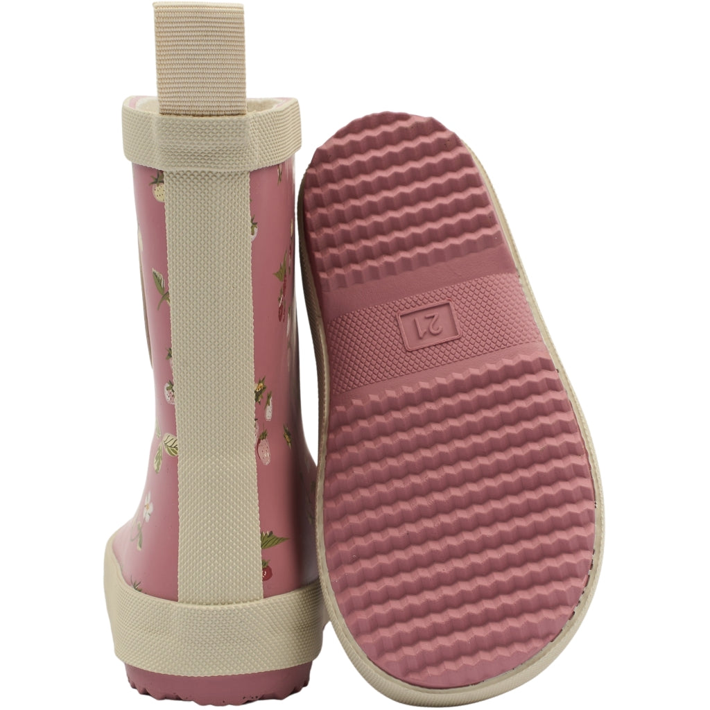 POM POM PMBliss Gumboots AOP Rubber Boots Dusty Rose Strawberry AOP
