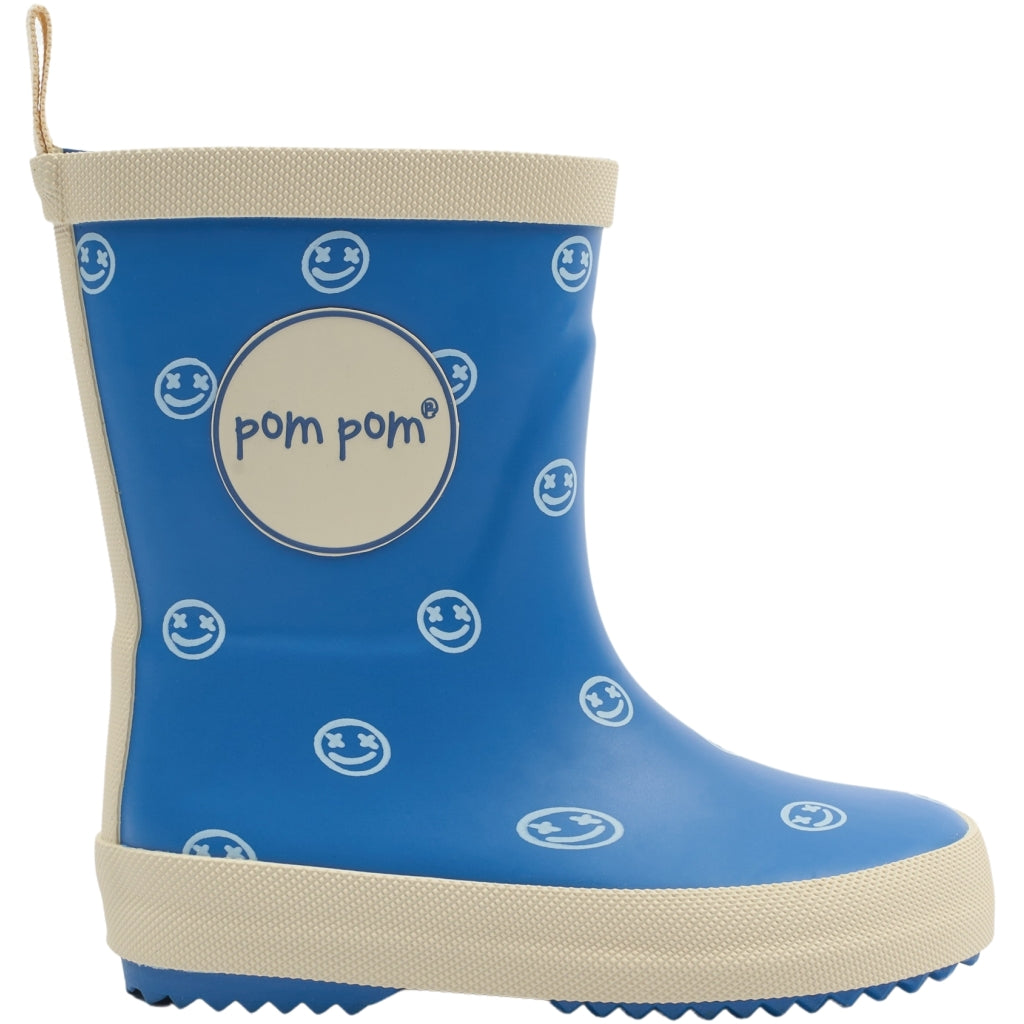 POM POM PMBliss Gumboots AOP Rubber Boots Snorkel Blue AOP
