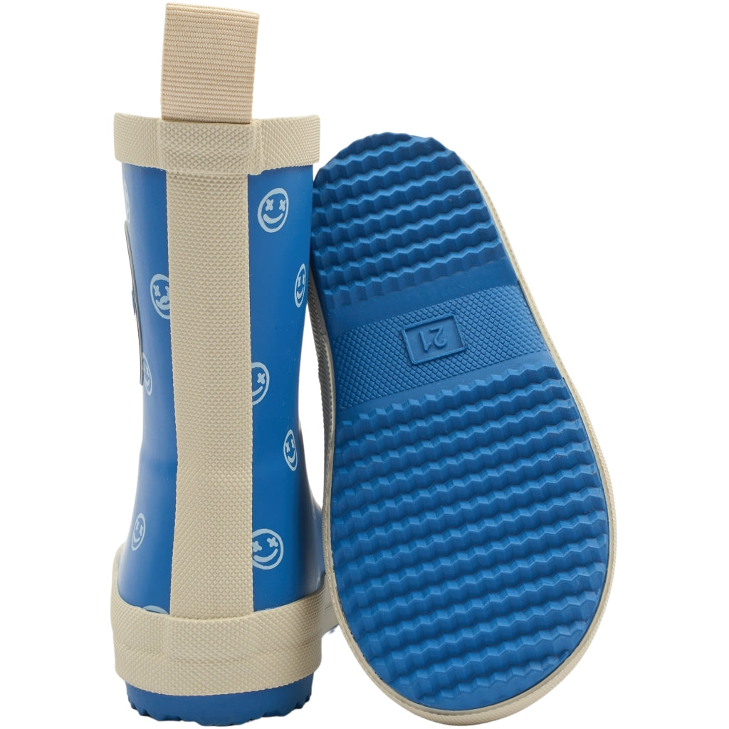 POM POM PMBliss Gumboots AOP Rubber Boots Snorkel Blue AOP