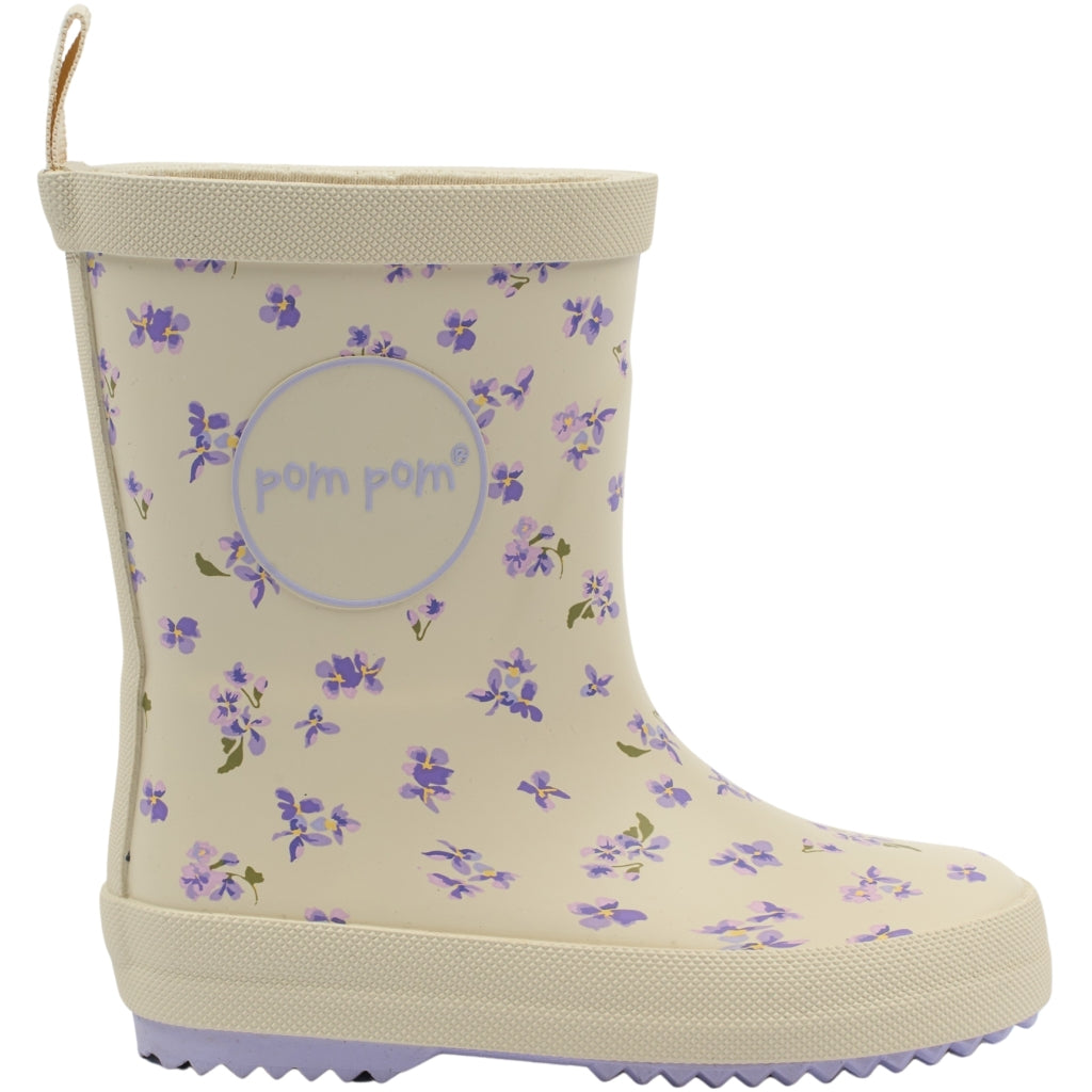 POM POM PMBliss Gumboots AOP Rubber Boots Viola AOP
