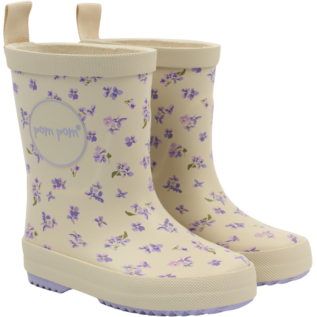 POM POM PMBliss Gumboots AOP Rubber Boots Viola AOP