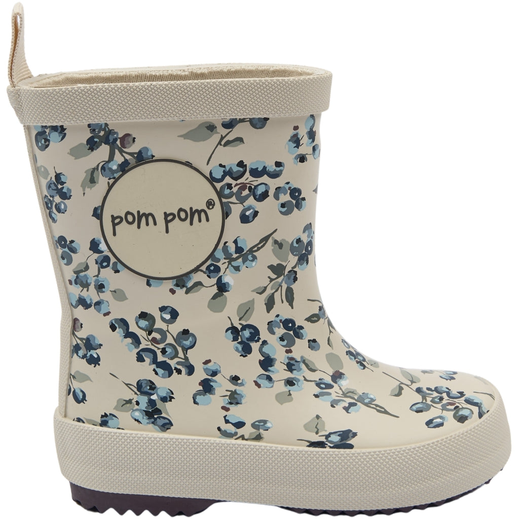 POM POM PMBliss Gumboots AOP Rubber Boots Fog Blueberry AOP