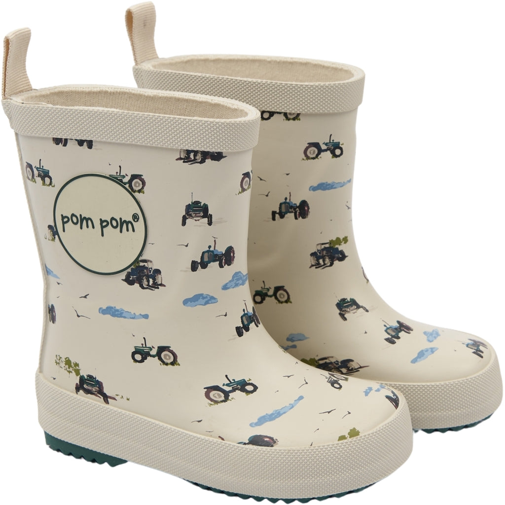 POM POM PMBliss Gumboots AOP Rubber Boots Fog Tractor AOP