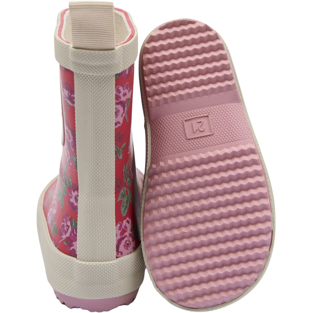 POM POM PMBliss Gumboots AOP Rubber Boots Haute Red Rosehip AOP