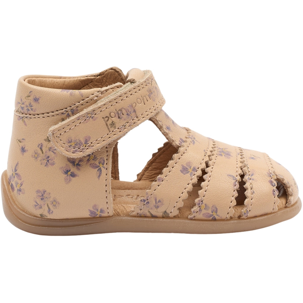 POM POM PMPi Starter Scallop Sandal Sandals Fog Viola AOP