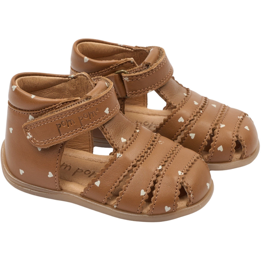 POM POM PMPi Starter Scallop Sandal Sandals Picante Heart AOP