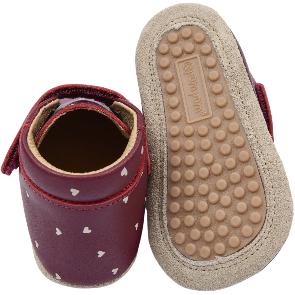 POM POM PMPiti Beginner AOP Slippers Syrah Heart AOP