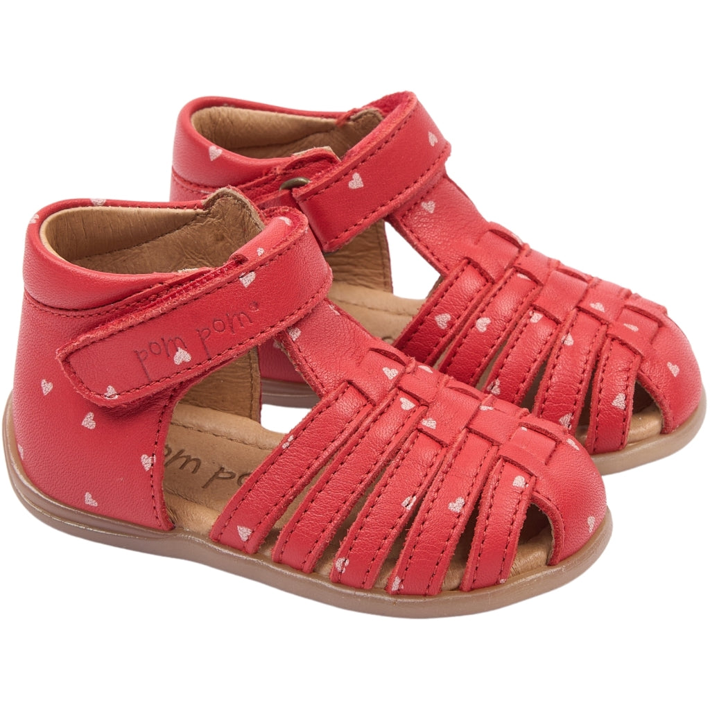 POM POM PMPop Starter Sandal Sandals Poppy Red AOP