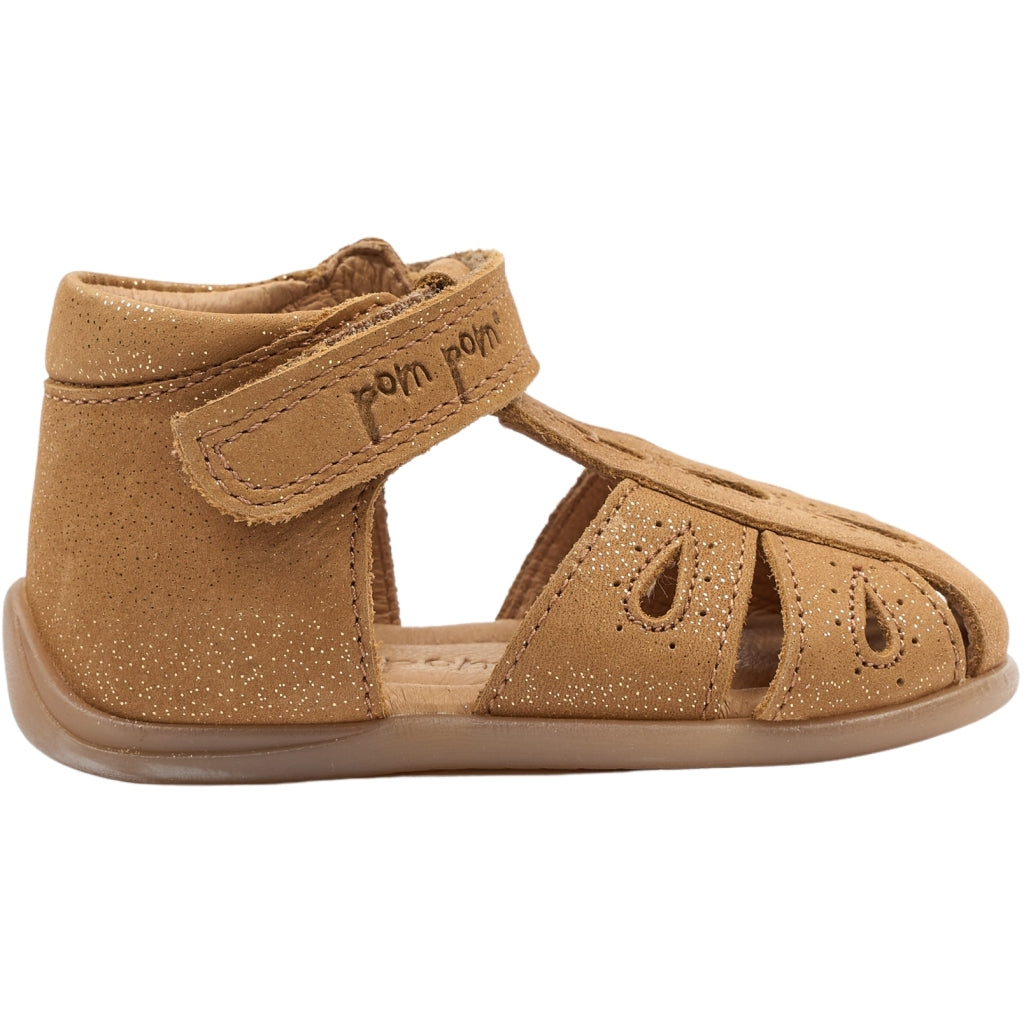 POM POM PMPoppy Starter Drop Sandal Sandals Camel Glitter