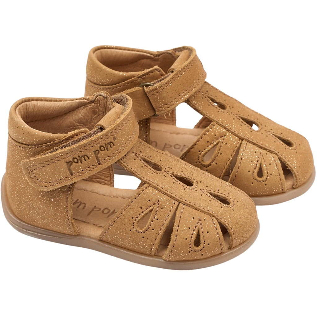 POM POM PMPoppy Starter Drop Sandal Sandals Camel Glitter