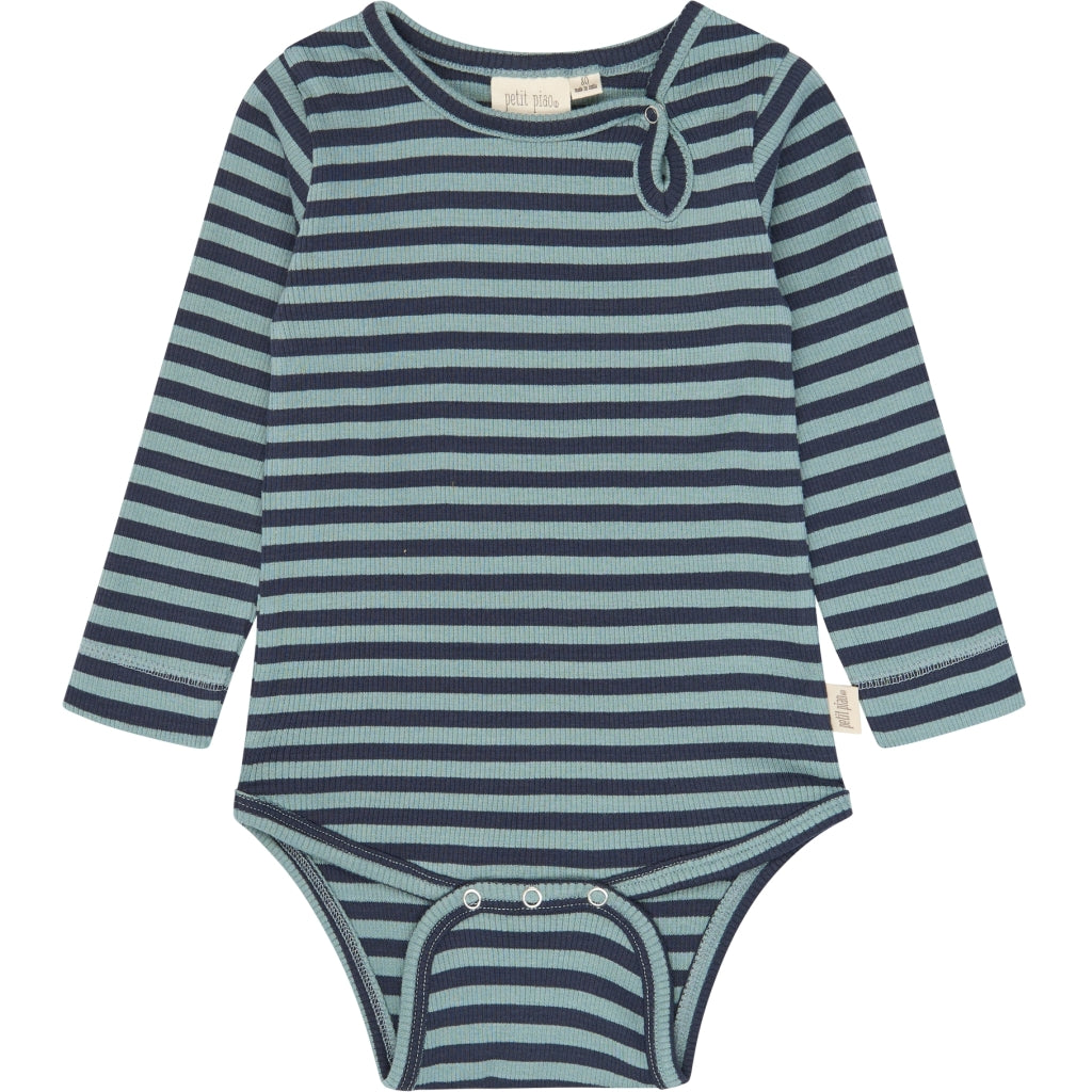 PETIT PIAO PPAir L_S Body Bodystockings Lead Striped