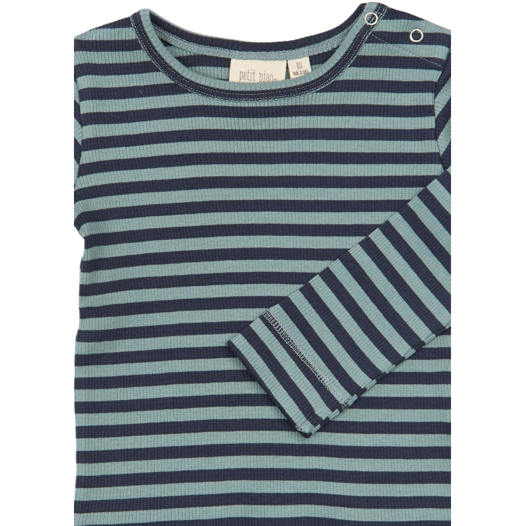 PETIT PIAO PPAir L_S Tee Langærmet bluse Lead Striped