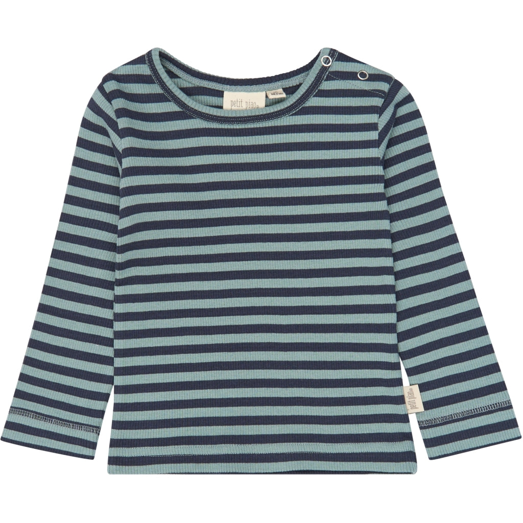 PETIT PIAO PPAir L_S Tee Langærmet bluse Lead Striped