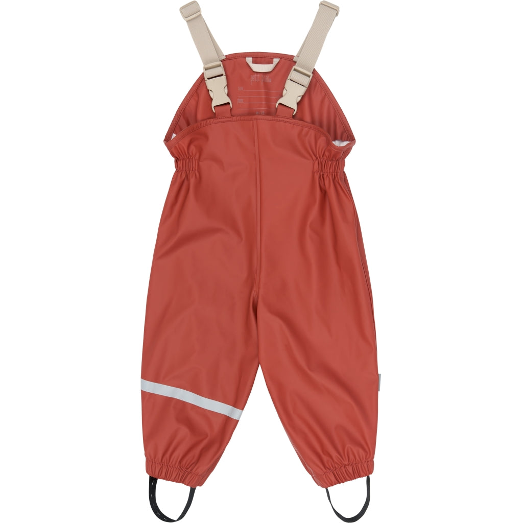PETIT PIAO PPDai Rainwear Set W. Susp. Regntøj Dusty Rose Strawberry AOP