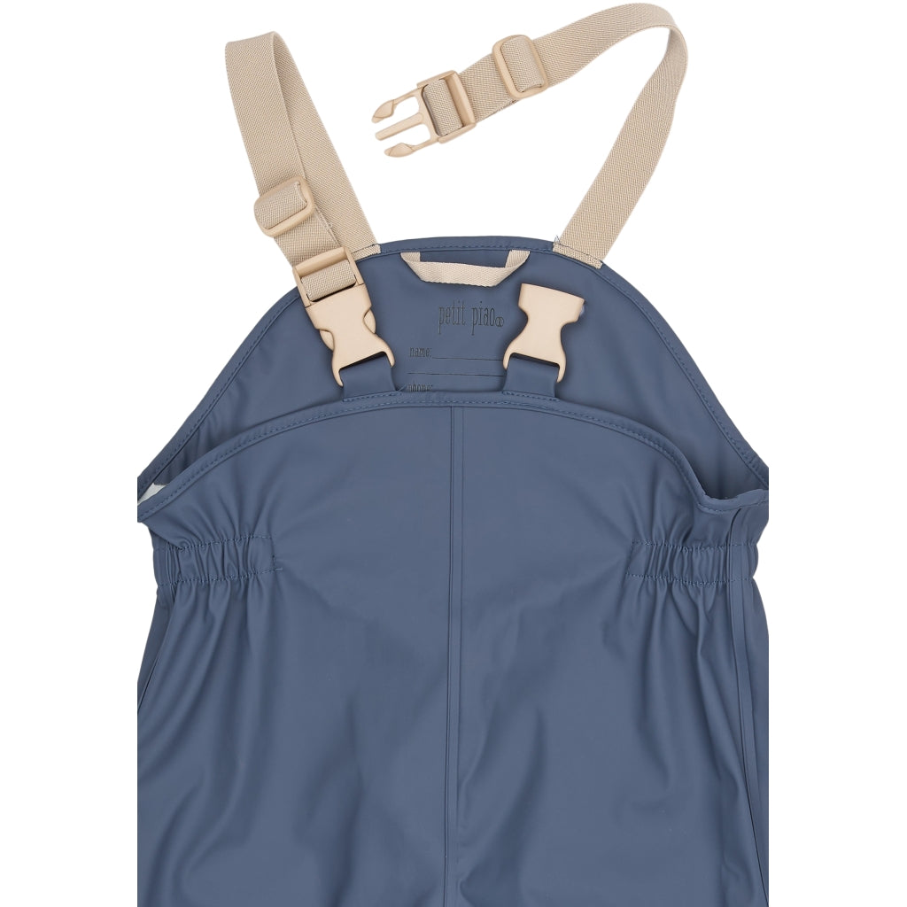 PETIT PIAO PPDai Rainwear Set W. Susp. Regntøj Pearl Blue Boat AOP