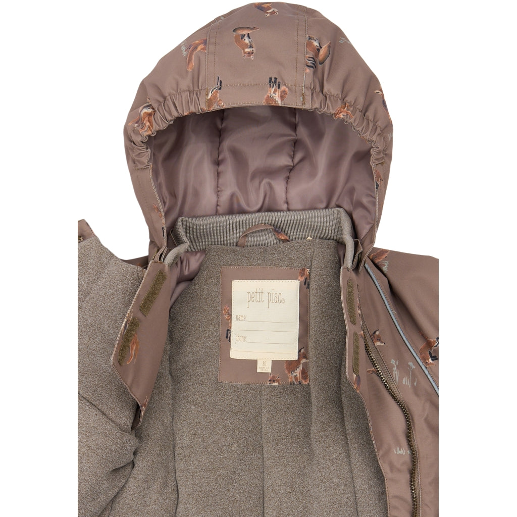 PETIT PIAO PPDard Winter Jacket Jakker Fossil Fox AOP
