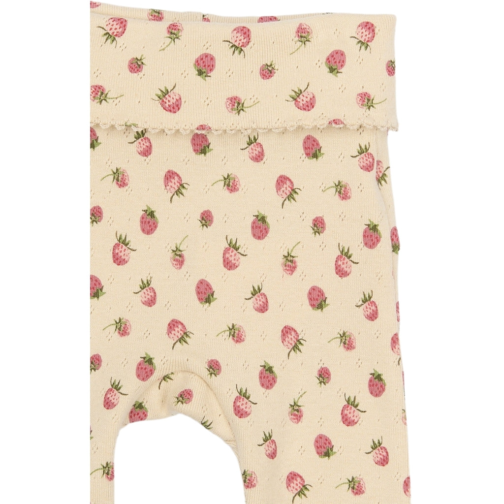 PETIT PIAO PPDea High Waist Leggings NB Leggings Fog Strawberry AOP