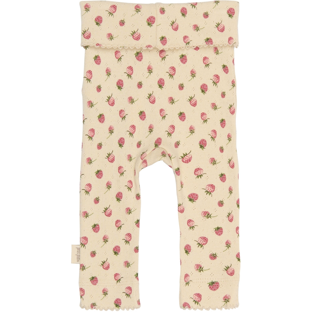PETIT PIAO PPDea High Waist Leggings NB Leggings Fog Strawberry AOP