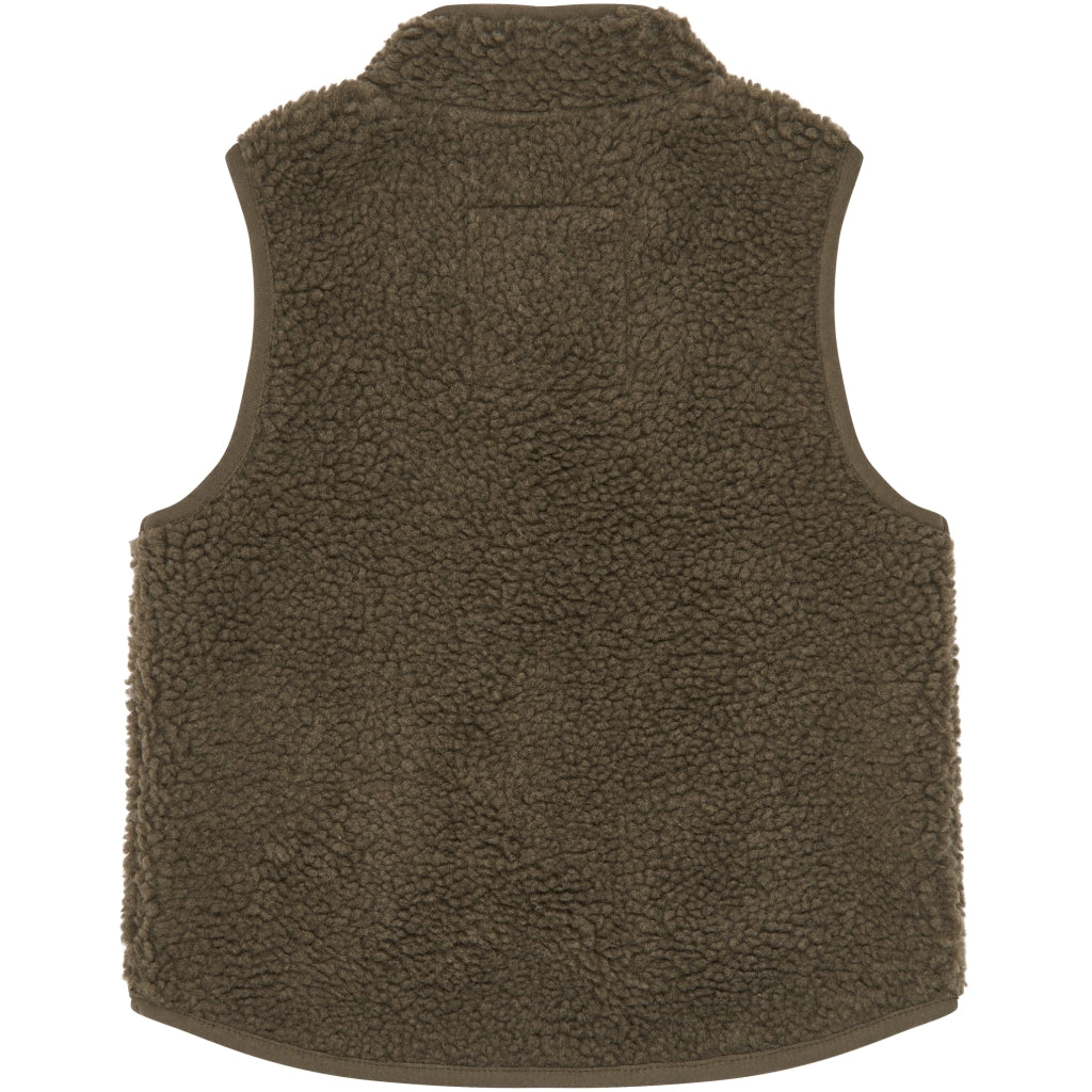 PETIT PIAO PPDesino Fleece Waistcoat Vest Major Brown