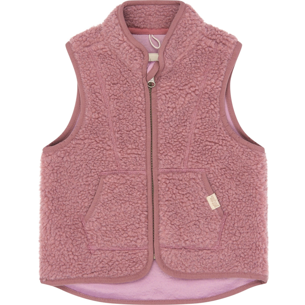 PETIT PIAO PPDesino Fleece Waistcoat Vest Nostalgic Rose