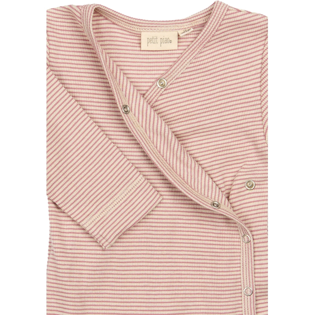 PETIT PIAO PPDian L_S Jumpsuit Fold Feet NB NOOS Heldragter Nostalgic Rose/Dark Off White
